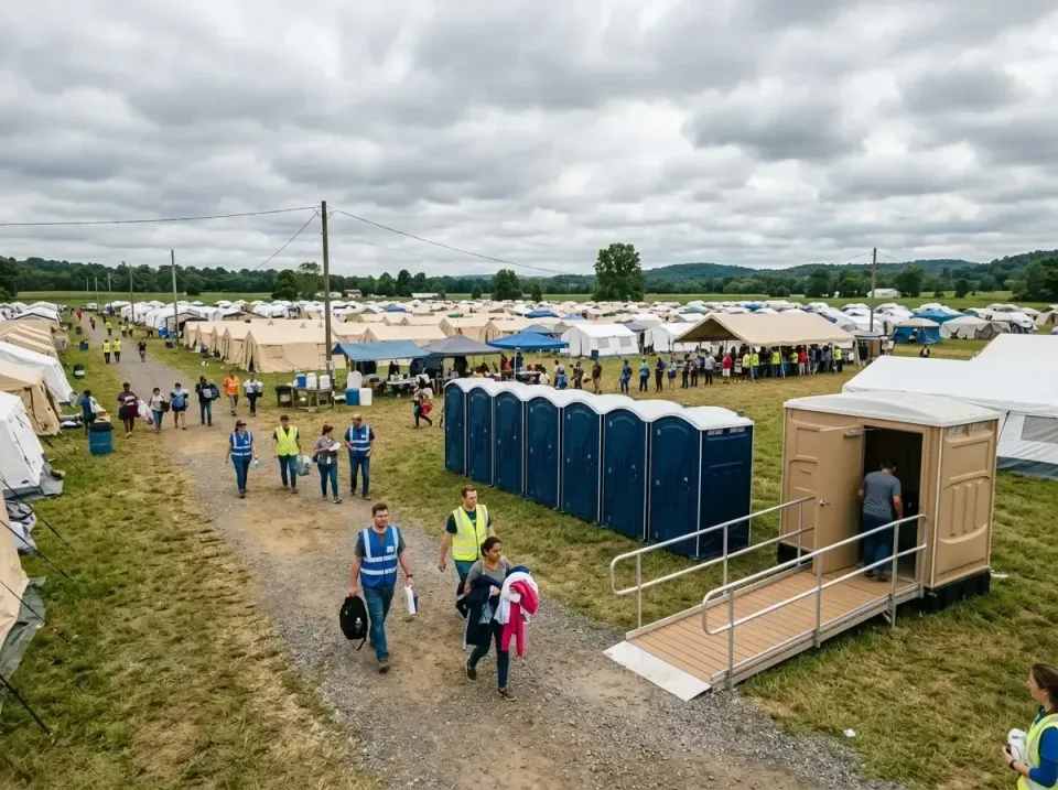 disaster-relief-camp-restrooms-010 — frequently asked questions, Dumpster & Portable Bathrooms Rental in Bald Knob, AR
